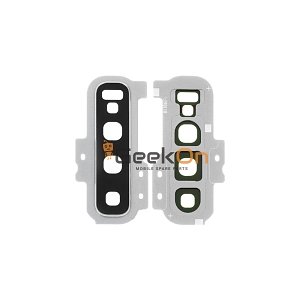 Τζαμάκι Κάμερας / Camera Glass Cover με πλαίσιο για Samsung Galaxy S10 Plus G975 Λευκό