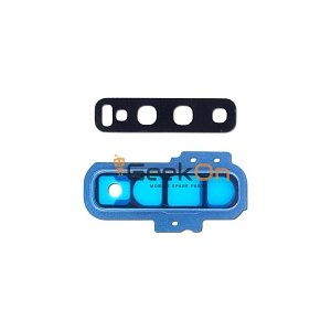 Τζαμάκι Κάμερας / Camera Glass Cover με πλαίσιο για Samsung Galaxy S10 G973 Μπλέ