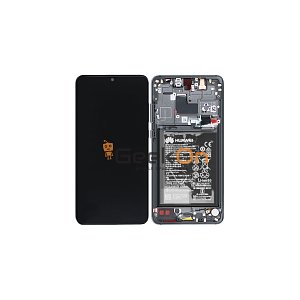 Γνήσια Οθόνη LCD και Μηχανισμός Αφής με Πλαίσιο και Μπαταρία για Huawei Mate 20 02352ETG Μαύρο (Service Pack)