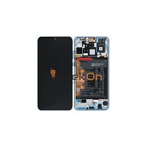 Γνήσια Οθόνη LCD και Μηχανισμός Αφής με Πλαίσιο και Μπαταρία για Huawei P30 Lite New Edition 2020 MAR-LX1B Breathing Crystal 02353FQK (Service Pack)