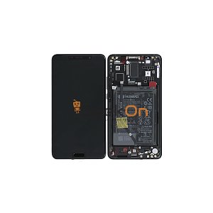 Γνήσια Οθόνη LCD και Μηχανισμός Αφής με Πλαίσιο και Μπαταρία για Huawei Mate 10 02351QAH Μαύρο (Service Pack)