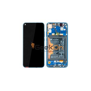 Γνήσια Οθόνη LCD και Μηχανισμός Αφής με Πλαίσιο και Μπαταρία για Huawei Honor View 20 02352JKQ Phantom Blue (Service Pack)