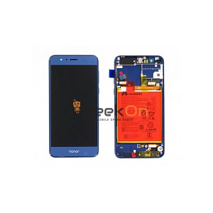 Γνήσια Οθόνη LCD και Μηχανισμός Αφής με Πλαίσιο και Μπαταρία για Huawei Honor 8 02350USN Blue (Service Pack)