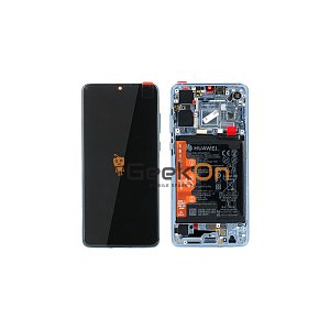 Γνήσια Οθόνη LCD και Μηχανισμός Αφής με Πλαίσιο και Μπαταρία για Huawei P30 (New Version) ELE-L09 / ELE-L29 02354HMF Breathing Crystal (Service Pack)