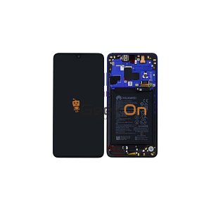 Γνήσια Οθόνη LCD και Μηχανισμός Αφής με Πλαίσιο και Μπαταρία για Huawei Mate 20 02352FRA Twilight (Service Pack)