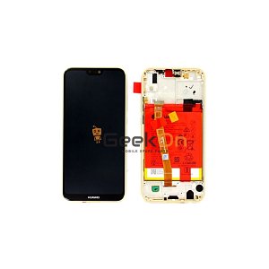 Γνήσια Οθόνη LCD και Μηχανισμός Αφής με Πλαίσιο και Μπαταρία για Huawei P20 Lite 02351WRN Χρυσαφί (Service Pack)