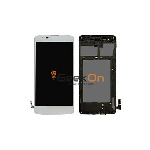 Οθόνη LCD και Μηχανισμός Αφης Με Πλαίσιο Για LG M200 / M210 K8 2017 Λευκό