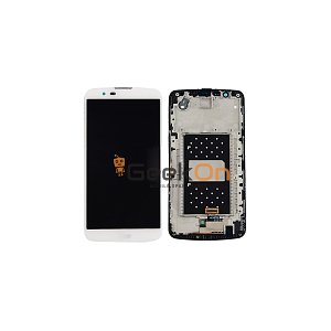 Οθόνη LCD  και Μηχανισμός Αφης Με Πλαίσιο Για LG M250N K10 2017 Λευκό