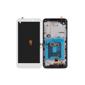 Οθόνη με Πλαίσιο και Μηχανισμό Αφής / LCD Touch Screen with Frame για LG K500 Λευκό