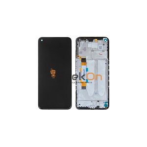 Γνήσια Οθόνη LCD και Μηχανισμός Αφής με Πλαίσιο για Xiaomi Redmi Note 9T 5600030J2200 Μαύρο (Service Pack)