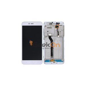 Γνήσια Οθόνη LCD και Μηχανισμός Αφής με Πλαίσιο για Xiaomi Redmi 5A 5604100130B6 Λευκό (Service Pack)