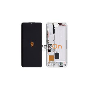 Γνήσια Οθόνη LCD και Μηχανισμός Αφής με Πλαίσιο για Xiaomi Mi Note 10 Lite 5600030F4L00 Λευκό (Service Pack)