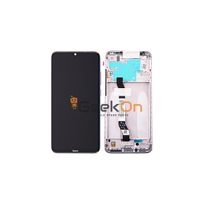 Γνήσια Οθόνη LCD και Μηχανισμός Αφής με Πλαίσιο για Xiaomi Redmi Note 8 5600040C3J00 Λευκό (Service Pack)