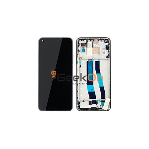 Γνήσια Οθόνη LCD και Μηχανισμός Αφής με Πλαίσιο για Xiaomi Mi 11 Lite 4G 56000B0K9A00 Μαύρο (Service Pack)