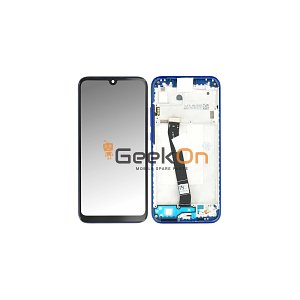 Γνήσια Οθόνη LCD και Μηχανισμός Αφής με Πλαίσιο για Xiaomi Redmi 7 561010017033 Μπλε (Service Pack)