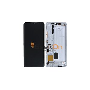 Γνήσια Οθόνη LCD και Μηχανισμός Αφής με Πλαίσιο για Xiaomi Mi Note 10 / 10 Pro 56000200F400 Λευκό (Service Pack)