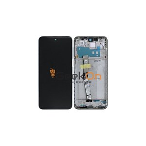 Γνήσια Οθόνη LCD και Μηχανισμός Αφής με Πλαίσιο για Xiaomi Redmi Note 9S 560002J6A100 Glacier White (Service Pack)