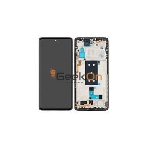 Γνήσια Οθόνη LCD και Μηχανισμός Αφής με Πλαίσιο για Xiaomi 11T / 11T PRO 21121210G 56000K11R00 Ασημί (Service Pack)