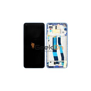 Γνήσια Οθόνη LCD και Μηχανισμός Αφής με Πλαίσιο για Xiaomi Mi 11 lite 4G 56000C0K9A00 Μπλε (Service Pack)
