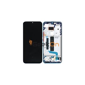 Γνήσια Οθόνη LCD και Μηχανισμός Αφής Με Πλαίσιο για Xiaomi Mi 10 Lite 5G M2002J9G 56000300J900 Aurora Blue (Service Pack)