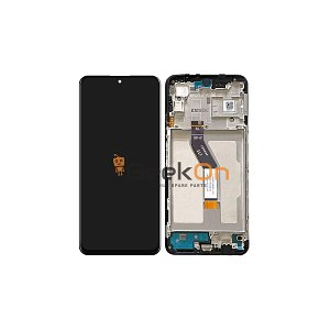 Γνήσια Οθόνη LCD και Μηχανισμός Αφής Με Πλαίσιο για Xiaomi Poco M4 Pro 5G 21091116AG 560001K16A00 Μαύρο (Service Pack)