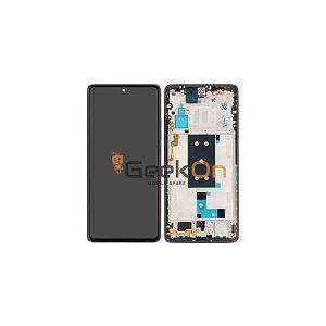 Γνήσια Οθόνη LCD και Μηχανισμός Αφής Με Πλαίσιο για Xiaomi 11T / 11T Pro 21121210G 56000K11R00 Tarmish Black (Service Pack)