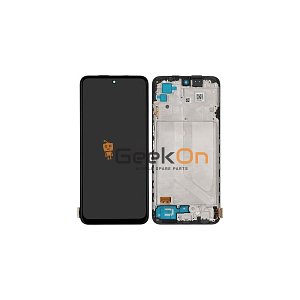Γνήσια Οθόνη LCD και Μηχανισμός Αφής Με Πλαίσιο για Xiaomi Redmi Note 10 /  Redmi Note 10S / Poco M5s 5600020K7B00 Μαύρο (Service Pack)