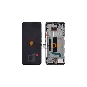 Γνήσια Οθόνη LCD και Μηχανισμός Αφής Με Πλαίσιο για Xiaomi Mi 10 Lite 5G 56000400J900 Μαύρο (Service Pack)