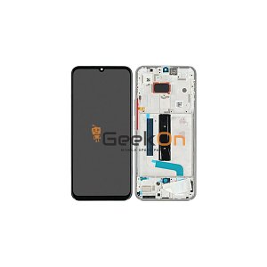Γνήσια Οθόνη LCD και Μηχανισμός Αφής Με Πλαίσιο για Xiaomi Mi 10 Lite 5G 56000500J900 Λευκό (Service Pack)