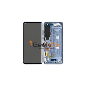 Γνήσια Οθόνη LCD και Μηχανισμός Αφής με Πλαίσιο για Xiaomi Mi 10 Pro Gray 56000400j100 (Service Pack)