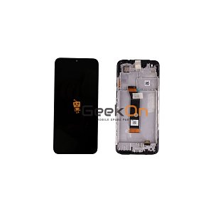 Γνήσια Οθόνη LCD και Μηχανισμός Αφής με Πλαίσιο για Xiaomi Poco M4 5G 2022 560005L19P00 Μαύρο (Service Pack)