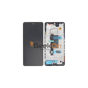 Γνήσια Οθόνη LCD και Μηχανισμός Αφής Με Πλαίσιο για Xiaomi Poco X5 Pro / Redmi Note 12 Pro 5G / Poco X5 Pro 5600010M2000 Black (Service Pack)