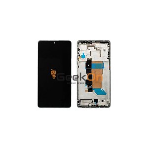 Γνήσια Οθόνη LCD Και Μηχανισμός Αφής Με Πλαίσιο για Xiaomi Redmi Note 12 Turbo / Poco F5 560002M16T00 Λευκό (Service Pack)