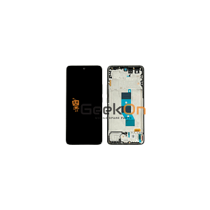 Γνήσια Οθόνη LCD και Μηχανισμός Αφής με Πλαίσιο για Xiaomi Redmi Note 14 5G 56002000O1700 Tarnish/Black (Service Pack)