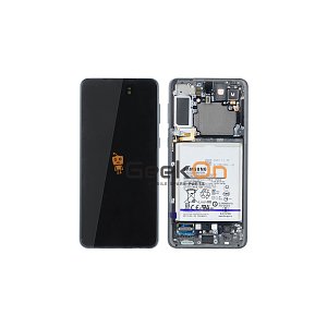 Refurbished Γνήσια Οθόνη LCD Και Μηχανισμός Αφής Με Πλαίσιο για Samsung Galaxy S21 Plus 5G G996B GH82-27268C Phantom Silver (Original panel)