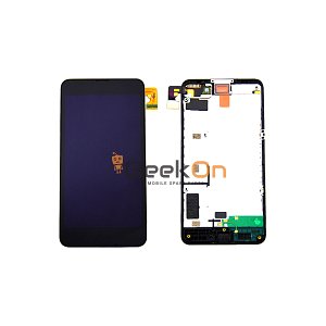 Οθόνη LCD με Μηχανισμό Αφής με πλαίσιο για Nokia Lumia 630 / 635 (Μαύρο)