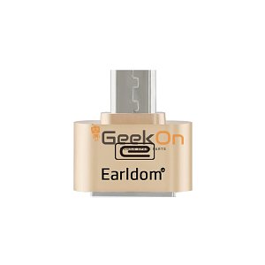 Αντάπτορας Earldom OTG OT01 USB 2.0  σε Micro USB Χρυσό