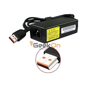 Τροφοδοτικό Laptop Lenovo Yoga Ideapad 65W 20V Βύσμα Κόκκινο USB