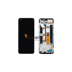 Γνήσια Οθόνη LCD Και Μηχανισμός Αφής Με Πλαίσιο για Realme 8 Μαύρο 4906919 (Service Pack)