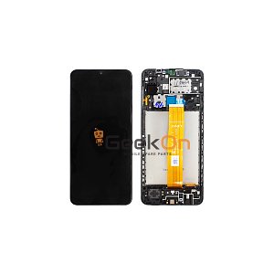 OEM Οθόνη LCD και Μηχανισμός Αφής με Πλαίσιο για Samsung Galaxy A12 A125 Μαύρο