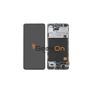 OEM Οθόνη LCD και Μηχανισμός Αφής Με Πλαίσιο για Samsung Galaxy A51 A515 ΜΑΥΡΟ