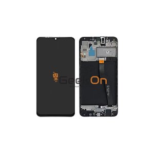 Γνήσια Οθόνη LCD και Μηχανισμός Αφής με Πλαίσιο για Samsung Galaxy A10 A105F Dual Sim GH82-20227A Μαύρο (Service Pack)