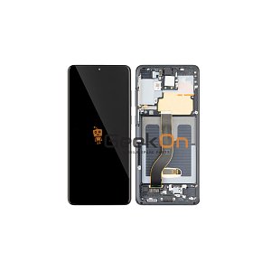 Γνήσια Οθόνη LCD Και Μηχανισμός Αφής με Πλαίσιο για Samsung Galaxy S20 G980F / G981B GH82-31432A Cosmic Grey (Service Pack)