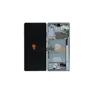 Γνήσια Οθόνη LCD και Μηχανισμός Αφής με Πλαίσιο για Samsung Galaxy Note 20 4G / 5G N980F / N981 GH82-23495C / GH82-23733C Mystic Green (Service Pack)