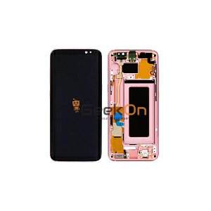 Γνήσια Οθόνη LCD και Μηχανισμός Αφής με Πλαίσιο για Samsung Galaxy S8 Plus G955F GH97-20470E Ροζ (Service Pack)