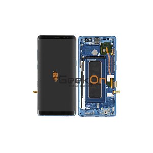 Γνήσια Οθόνη LCD Και Μηχανισμός Αφής με Πλαίσιο για Samsung Galaxy Note 8 N950F GH97-21065B Μπλε (Service Pack)