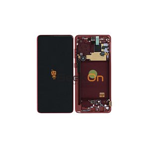 Γνήσια Οθόνη LCD και Μηχανισμός Αφής με Πλαίσιο για Samsung Galaxy Note 10 Lite N770F GH82-22055C Aura Red (Service Pack)
