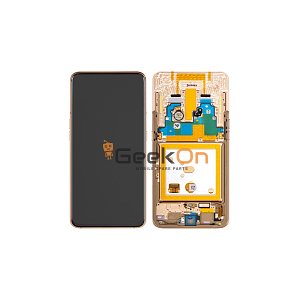 Γνήσια Οθόνη LCD και Μηχανισμός Αφής με Πλαίσιο για Samsung Galaxy A80 A805F GH82-20368C Χρυσό (Service Pack)