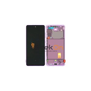 Γνήσια Οθόνη LCD και Μηχανισμός Αφής Με Πλαίσιο για Samsung Galaxy S20 FE 5G G781 GH82-24214C Cloud Lavender (Service Pack)