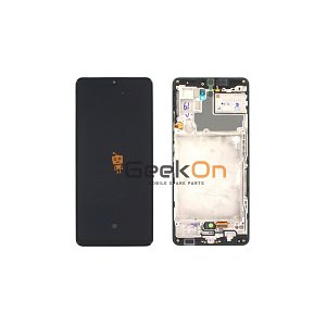 Γνήσια Οθόνη LCD και Μηχανισμός Αφής με Πλαίσιο για Samsung Galaxy A42 5G A426 GH82-24375A Μαύρο (Service Pack)